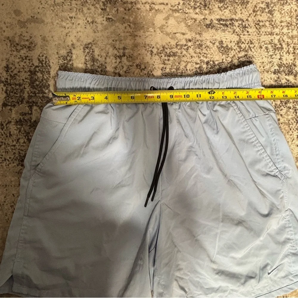 Nike 7” Dri-FIT Light Blue Shorts Elastic Waist Size Large